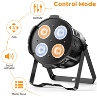 Projecteur PAR COB LED d'intérieur 4 yeux 4*50W Chaud+Blanc, éclairage de scène professionnel pour DJ, club, fête, mariage, événement