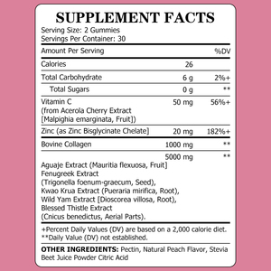 Factory Custom Vegan Booty <b>Gummy</b> <b>Candy</b> for Adult Beauty Enhancement Hip and Butt Enlargement Not for Teenagers or Children - Product Image 2
