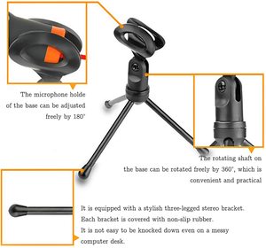 Nhà Máy Trực Tiếp Bán SF-666 Youtube PC Microphone Với Đứng Ghi Âm Condenser Microphone - Product Image 4