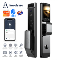 Serrure de porte intelligente Aurelysse anti-effraction à reconnaissance veineuse avec trou de serrure d'urgence dissimulé et mode d'opération silencieux pour suites exécutives
