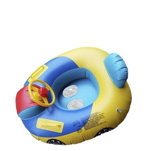 Flotador Inflable para Bebés con Forma de Auto, 72x80cm, con Volante, para Niños Pequeños, Juego Acuático - Product Image 2