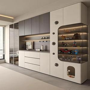 Mueble de Estilo Nórdico con Puerta de Vidrio Personalizada para Vajilla, Aparador Multifuncional para Sala de Estar y Comedor - Product Image 1