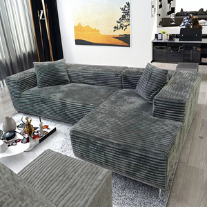Divano Componibile Multifunzionale Salvaspazio Resistente all'Usura dal Design Trendy, Rivestito in Tessuto per Appartamenti - Product Image 2