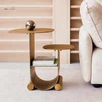 Tables Contemporaines Basses Salon Moderne Luxe Nordique Or Acier Inoxydable Canapé Côté Chevet Table Basse