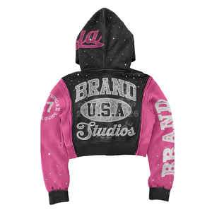 Personalized Design and OEM Production Men's Zipper Hoodie and Shorts <b>Set</b> Casual Fashion Street Style Two Piece Clothing - Product Image 6