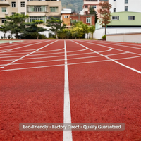 Fournisseur chinois direct, surface de terrain en tartan PU à absorption des chocs, anti-âge, résistant à la corrosion, parc sportif communautaire, couleur personnalisée