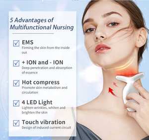 Appareil de beauté micro-courant portable pour lifting facial, anti-âge, élimination des rides, raffermissement de la peau, double menton et remodelage du visage en V - Product Image 3
