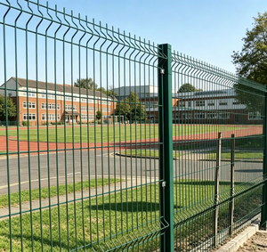 Valla de Malla Metálica Curva Soldada en 3D, Recubierta de PVC, <span class=keywords><strong>Barrera</strong></span> de Seguridad para Almacenes y Recintos Públicos - Product Image 4