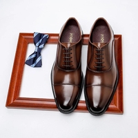 Chaussures Oxford pour hommes en cuir de vache véritable faites à la main de haute qualité, légères et respirantes, à bout pointu, pour mariage, formelles ou d'été
