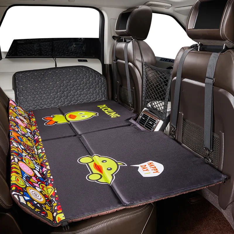 Extension de siège arrière non gonflable pour chiens chats housse de siège de voiture avec support dur lit de voyage respirant et durable