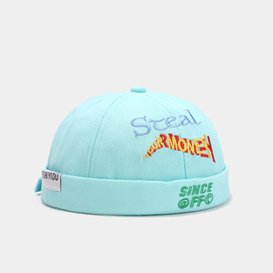 Usine BSCI Meidiney Casquette Courte en Coton de Qualité à Logo Personnalisé avec Bord Roulé, Bonnet <span class=keywords><strong>Docker</strong></span> de Marque Privée, Casquette de Marin sans Visière - Product Image 4