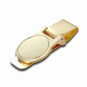 Logotipo de estampado personalizado de alta calidad, regalos de empresa, clips de dinero de Metal chapados en oro y plata para hombres y mujeres