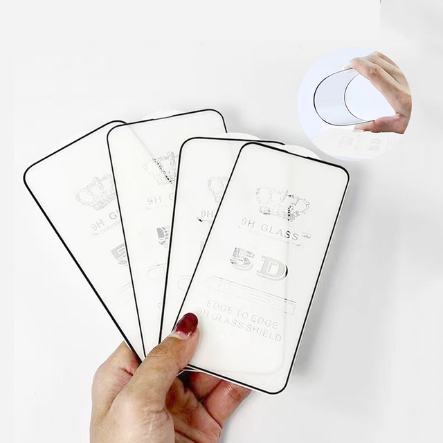 5d Screen Protector 9H Tempered Glass for iPhone 16 11 12 13 14 15 Pro Max Shockproof Scratch Resistant