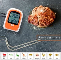 Termometer makanan Digital layar besar, untuk memasak daging BBQ dapur dengan klip Pemeriksaan terbuat dari plastik
