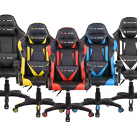 Chaise de jeu ergonomique de style racing en cuir PU avec vérin à gaz à 3 niveaux, hauteur réglable, design moderne pour les joueurs PC