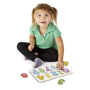 colores paño del bebé almohada del bebé apaciguar toalla/babero <span class=keywords><strong>zapatos</strong></span> <span class=keywords><strong>de</strong></span> bebé rompecabezas clásico <span class=keywords><strong>de</strong></span> madera Peg rompecabezas - Product Image 3