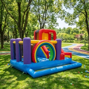 Castillo Hinchable Comercial <span class=keywords><strong>de</strong></span> PVC para Exteriores, Castillo Inflable con Tobogán para Alquilar - Product Image 1