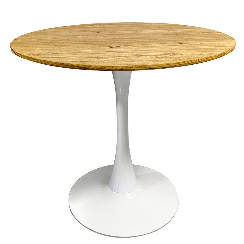 ไม้กลม + ขาสีขาว