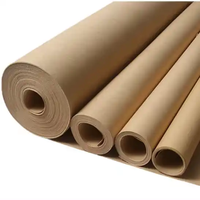 Papier Kraft Brun Qualité Alimentaire 30-60g en Rouleau pour Cadres Photo et Bougies – Tailles Personnalisables, Surface Lisse – Vente Chaude