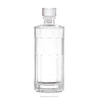 Lege 500ml hartvormige glazen fles op maat, transparant, voor fruitwijn, wodka, whisky, brandewijn, sterke drank, likeur, met kurk