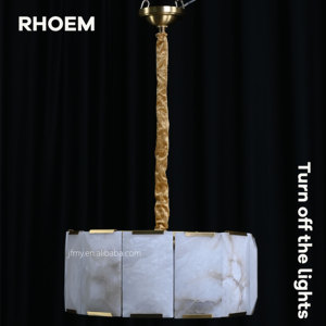 Lustre Redondo de Calcita RHOEM RH Harlow com Prismas Facetados de Calcita e Estrutura de Ferro, UL 110V-240V Personalizado - Product Image 2