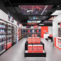 Présentoir sur mesure pour articles de badminton, pour magasin de sport, présentoir de vente au détail
