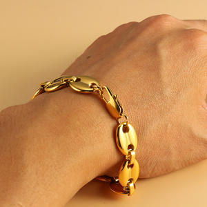 Collier en acier inoxydable Style Hip Hop, chaîne <span class=keywords><strong>de</strong></span> grains <span class=keywords><strong>de</strong></span> <span class=keywords><strong>café</strong></span>, Bracelets en or 18k, ensemble <span class=keywords><strong>de</strong></span> bijoux pour unisexe 2023 - Product Image 6