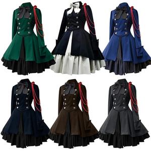Medieval Renaissance <strong>Lolita</strong> <strong>Dresses</strong> Elegant Bow Long SleevesRuffle Gothic Ball Gown Steam Punk Cosplay Princess <strong>Dress</strong> Party Wear - Product Image 1