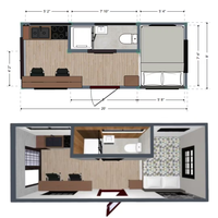 Module de conteneur préfabriqué autonome XH de 20 pieds, à une pièce, à double étage, pliable, pour bureau/hôpital/hôtel, Ghana