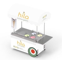 Vitrine congélateur mobile professionnelle V4C pour gelato, usage commercial, pour poudre de crème glacée, lait, yaourt, fruits, chocolat, nouveau modèle 220V