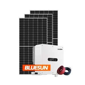 Bluesun-مجموعة نظام توليد الطاقة الشمسية الكامل لتوليد الطاقة الشمسية, 10 كيلو واط ، 10000 واط ، ألواح ضوئية ، solares costos 10 كيلو واط ، للاستخدام المنزلي