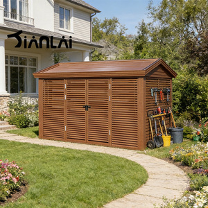 Caseta de herramientas con persianas para patio de <span class=keywords><strong>villa</strong></span>, almacenamiento simple resistente al viento y a <span class=keywords><strong>la</strong></span> lluvia, jardín, actividades móviles - Product Image 1