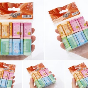 Gommes à effacer en forme de triangle 3D mignonnes pour enfants, prix promotionnel, gommes en caoutchouc originales pour les étudiants, ensemble de papeterie - Product Image 3