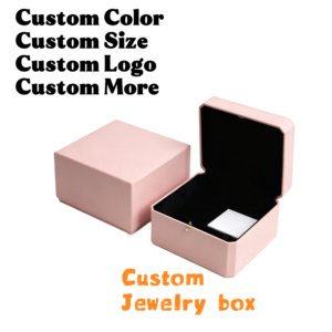 Light Pink Luxury Eco-Friendly Rigid <b>Square</b> Jewelry Box Portable Necklace Ring Earring Storage Gift Packaging Jewelry Case - Product Image 2
