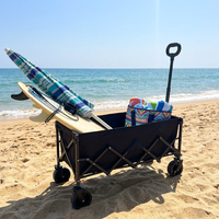 Chariot de camping portable personnalisé pour l'extérieur, chariot pliable pour événements, chariot utilitaire pliable de 5 pouces