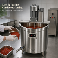 Marmite à soupe professionnelle robuste de haute qualité avec agitateur, en acier inoxydable 304, cuve de cuisson électrique ou à gaz pour bouillon de viande et de os
