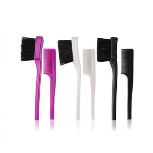 Cepillos de borde de pelo Control de borde de doble cara Cepillos de Peine de pelo Cepillo de cejas Paquete combinado de borde Peine suave Aseo - Product Image 5