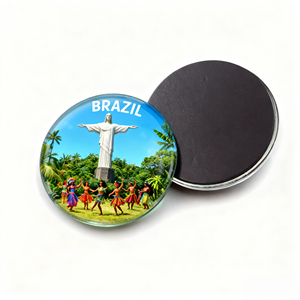 Customization Available Round Dome Printed Refrigerator Sticker Ideal for Souvenir Shops Glass <b>Fridge</b> Magnet - Product Image 5