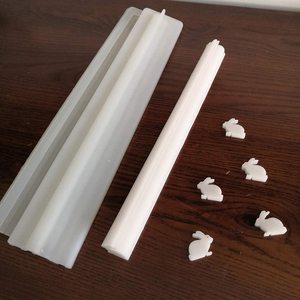 Moule de bougie de savon en Silicone de colonne de Tube de lapin fournitures de fabrication de savon en Silicone moule pour savon - Product Image 3