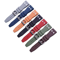 Bracelet de montre en caoutchouc fluoré respirant de luxe à dégagement rapide 20/21/22mm pour bracelet Rol-ex Sei-ko FKM boucle ardillon en acier inoxydable