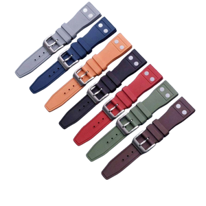 Bracelet de montre en caoutchouc fluoré respirant de luxe à dégagement rapide 20/21/22mm pour bracelet Rol-ex Sei-ko FKM <span class=keywords><strong>boucle</strong></span> ardillon en acier inoxydable - Product Image 2