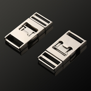Hebilla de Liberación Lateral de Metal Ajustable para Correas de Bolsos, Color Plata y Negro, Accesorios Duraderos para Bolsos - Product Image 1