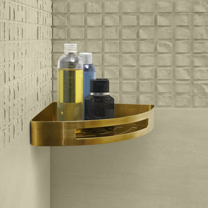 NERVA LINE - ESTANTE DE ALMACENAMIENTO ESQUINERO DORADO MATE - Product Image 1