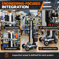 Plateforme de levage robotique mobile omnidirectionnelle avec course de 620 mm pour l'intégration d'bras robotiques
