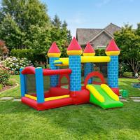 Château gonflable commercial avec toboggan, structure de saut en PVC robuste pour événements extérieurs et location commerciale