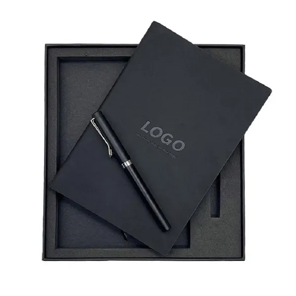 OEM LOGOTIPO Escola Vegan Leather Journal Notebook Exercício Livro Com Caneta