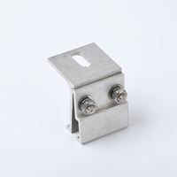 Pince de fixation trapézoïdale anti-corrosion AL6005-T5 pour système d'énergie solaire, structure de montage sur toit métallique