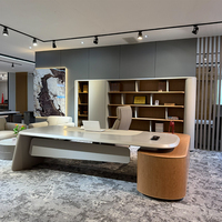 Bureau de direction moderne de luxe haut de gamme pour PDG et managers, mobilier commercial en bois écologique avec tiroirs de rangement