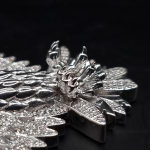 Colgante de Moissanita Águila de Plata 925, Collar Hip Hop Iced Out, Joyería de Declaración con Diseño de Pájaro del Poder y la Libertad para Hombres y Mujeres - Product Image 2