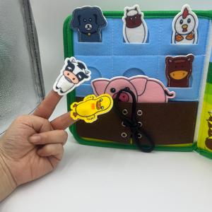 Tốt nhất bán Montessori Đồ chơi giáo dục cảm thấy trang trại cuốn sách bận rộn cho Toddler giáo dục sớm nhà máy giá - Product Image 4